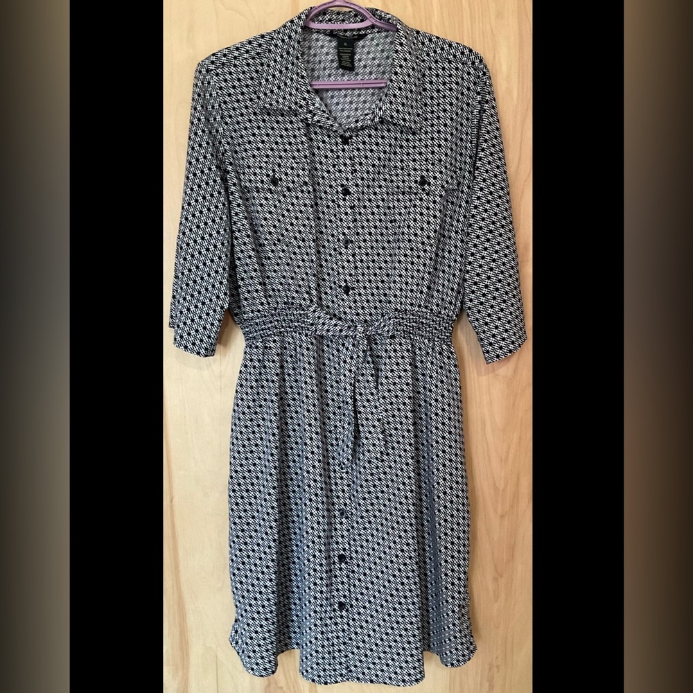 Millenium Vintage Y2K 50’s Black & White Shirt Dress